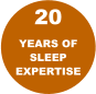 20 YEARS OF  SLEEP  EXPERTISE